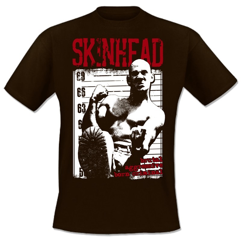 Skinhead - Born criminal, T-Shirt verschiedene Farben