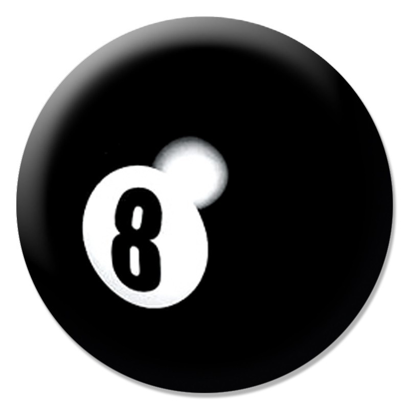 8 Ball, Button   B005
