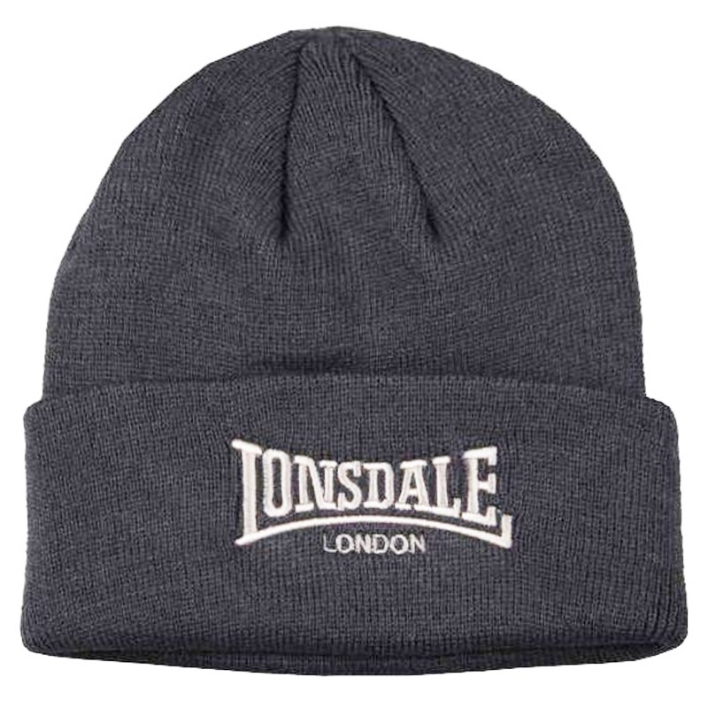 Lonsdale - Logo, Beanie grau "Bobhat"