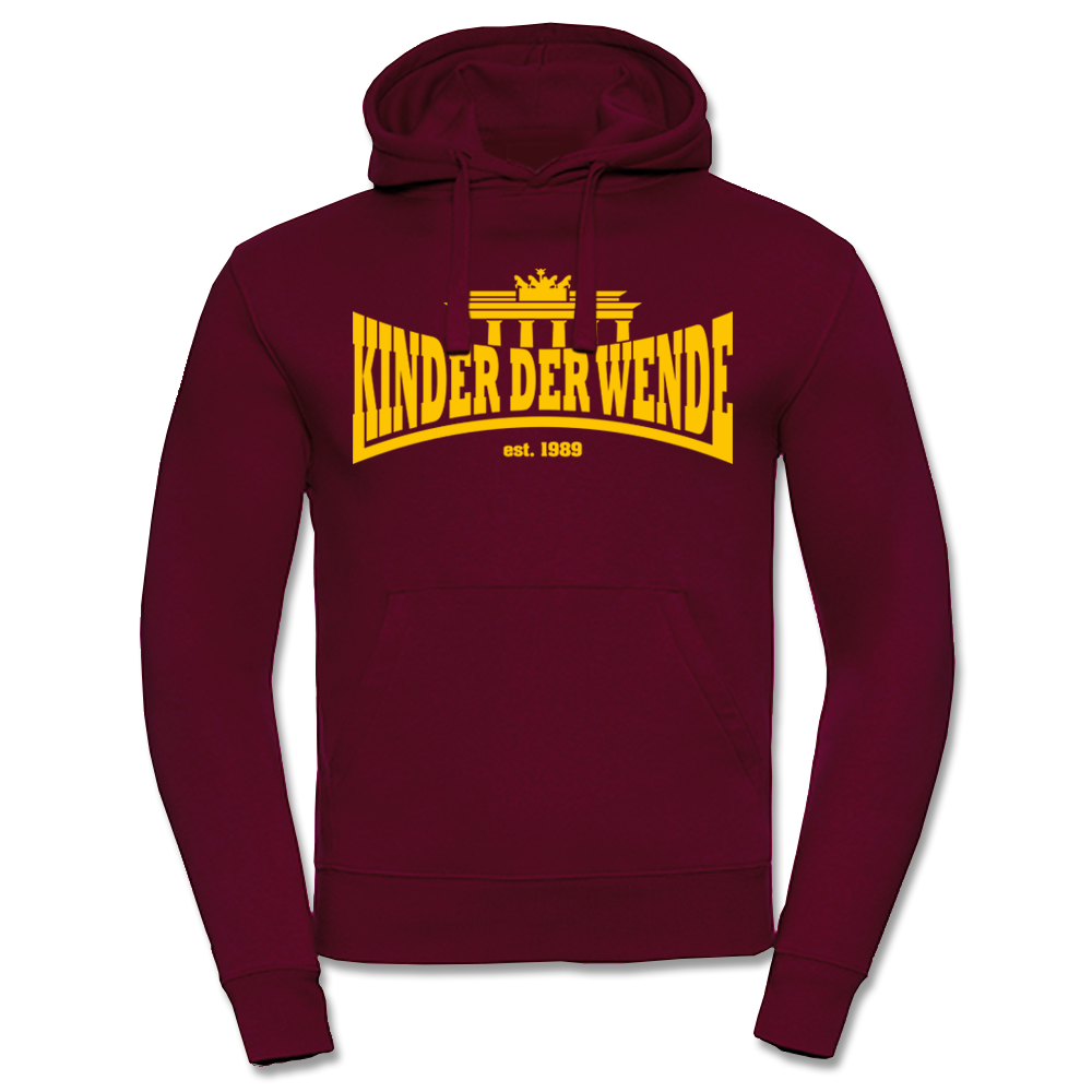 Kinder der Wende - Logo, Kapuzenpullover bordeaux
