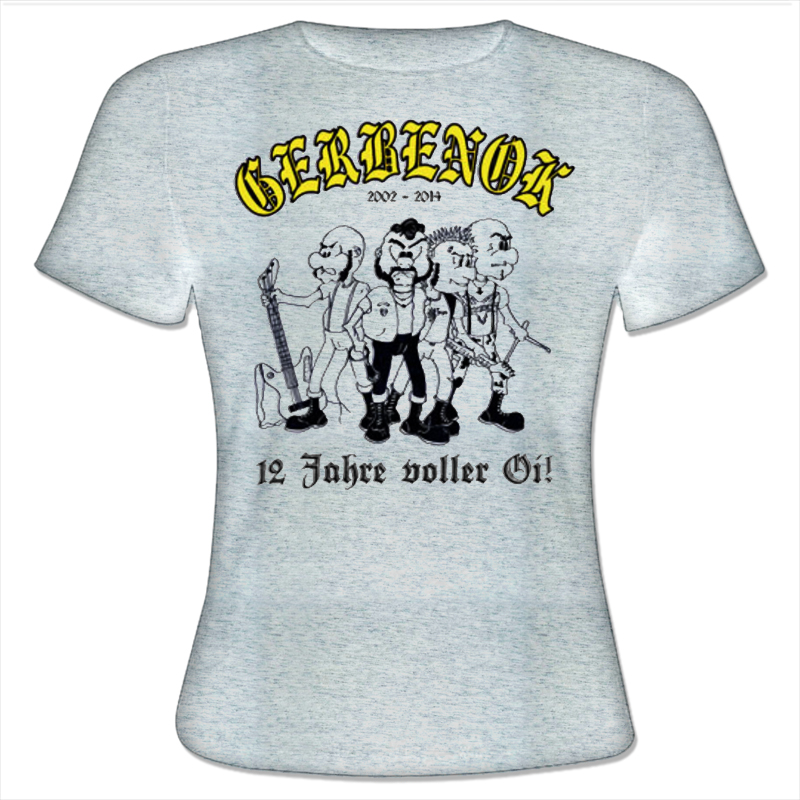 Gerbenok - 12 Jahre, Girly Shirt grau meliert