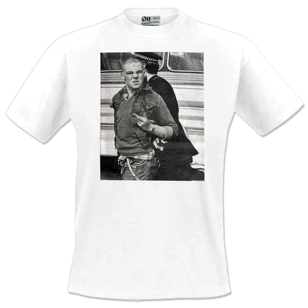 Skinhead / Cop 80s, T-Shirt weiss Oi! Records