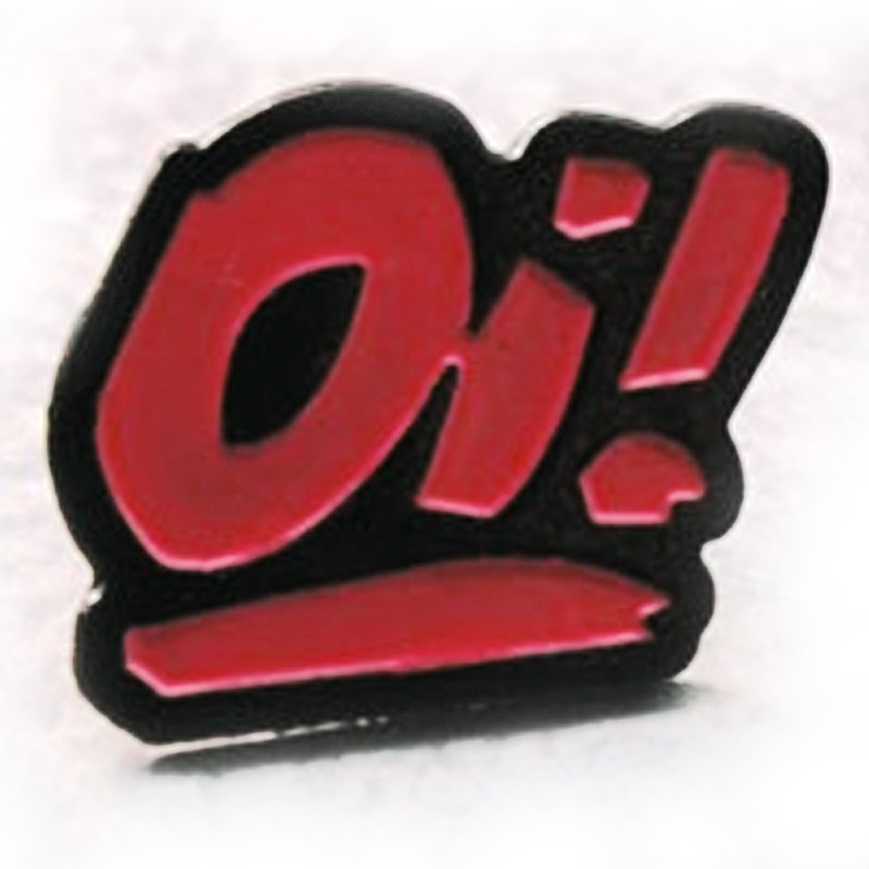 Oi! - schwarz/rot, Pin