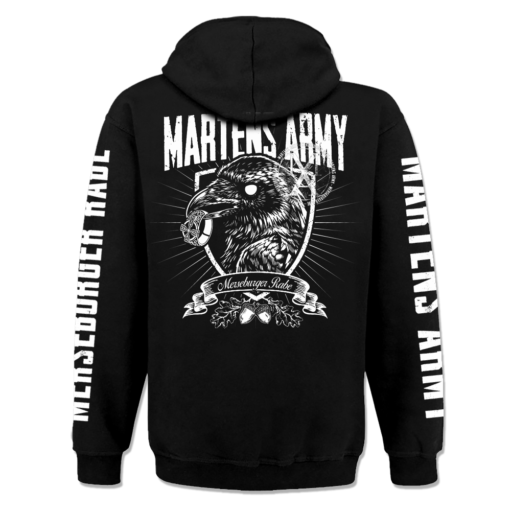 Martens Army - Merseburger Rabe, Kapuzenzipper schwarz
