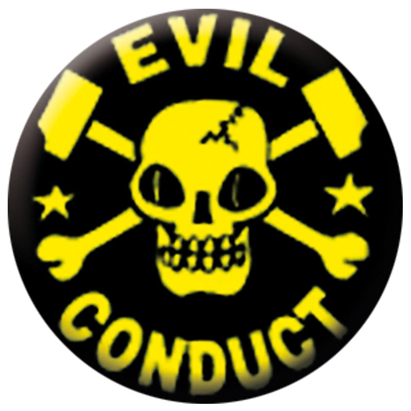 Evil Conduct - Skull, Button   B046
