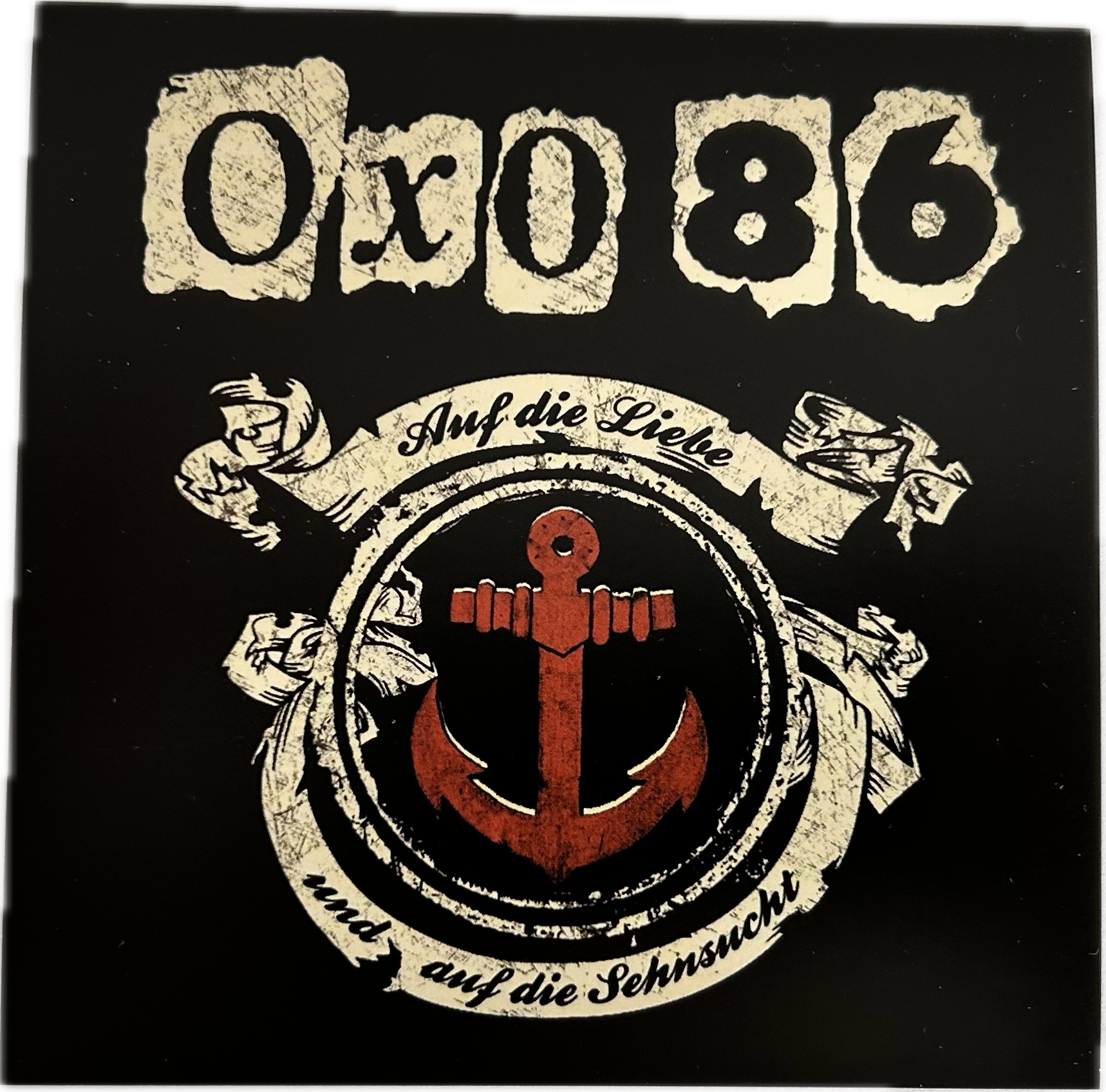 Oxo 86 - Auf die Liebe..., Aufkleber