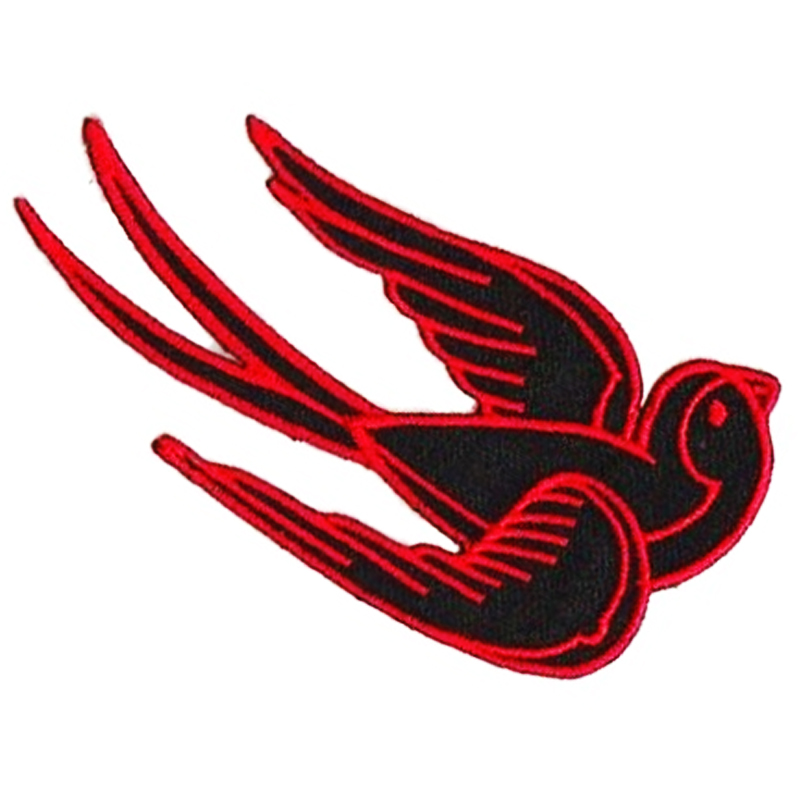 Schwalbe - Rot links, Aufnäher