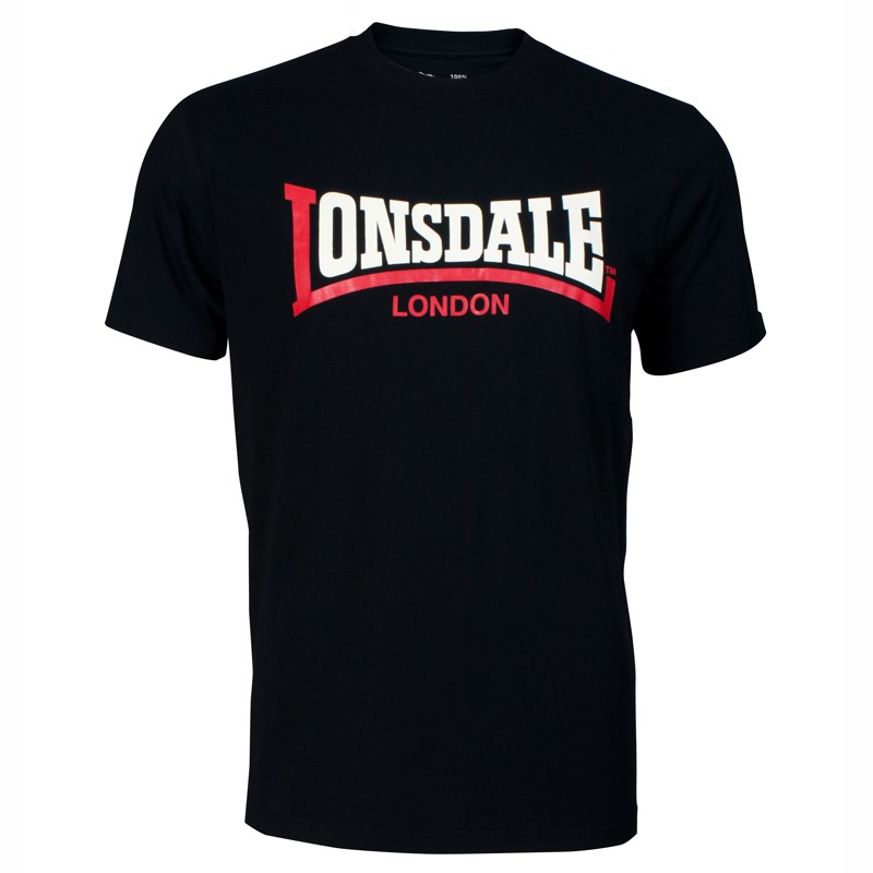 Lonsdale - Logo, T-Shirt schwarz Regular-Fit "Two Tone"