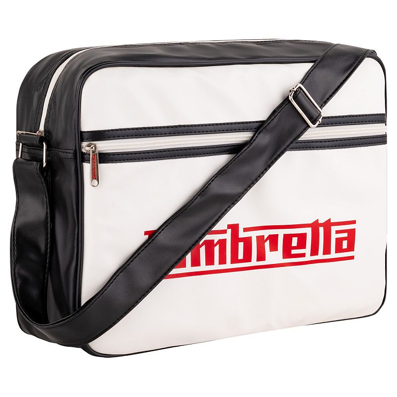 Lambretta - Logo College-/Flugtasche, schwarz/weiß