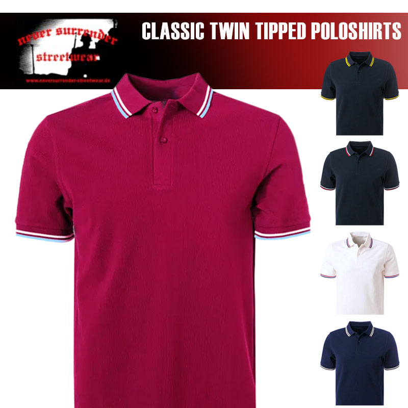 Never Surrender Poloshirt Herren, verschiedene Farben