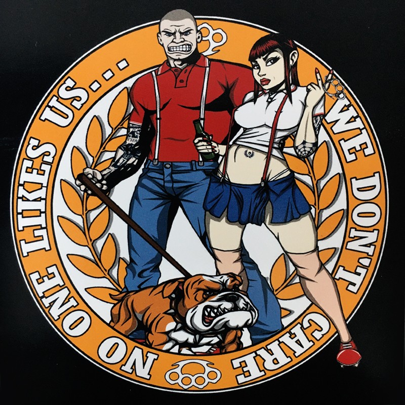 No one likes us, Aufkleber