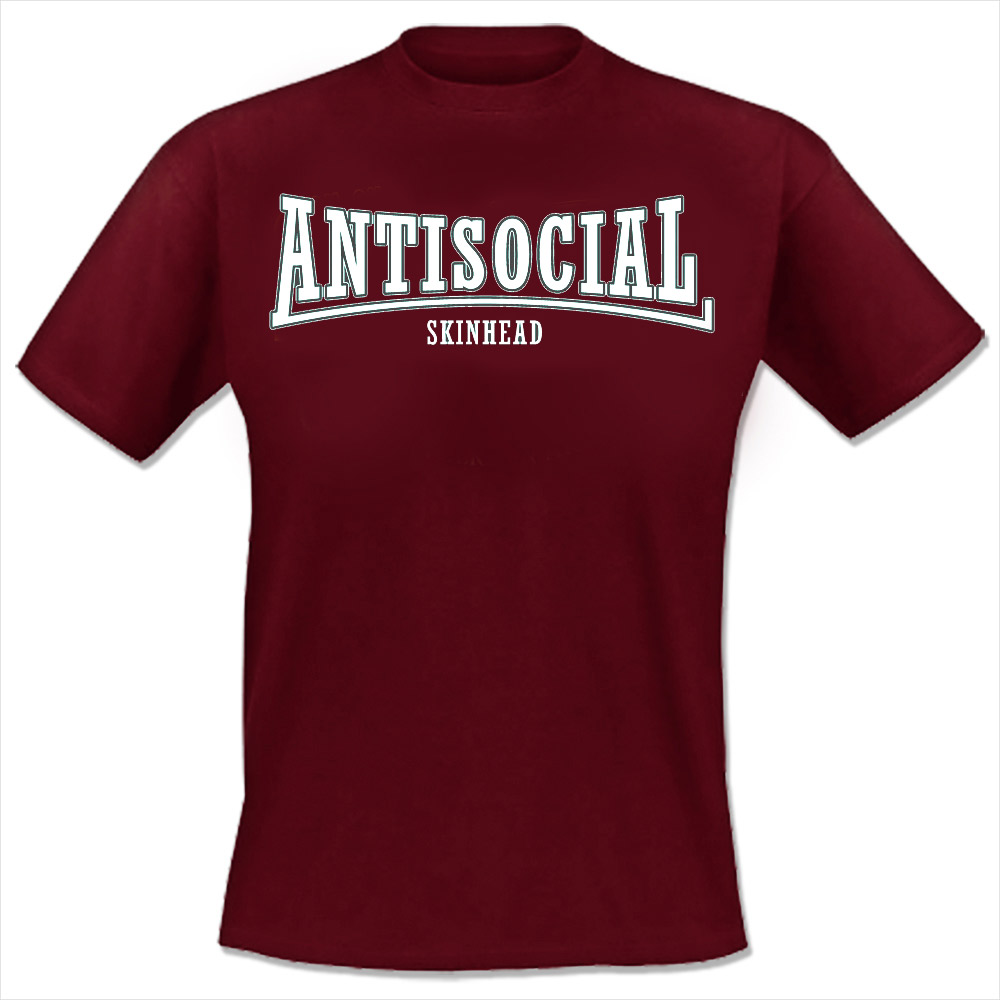 Antisocial - Skinhead, T-Shirt, diff. col.