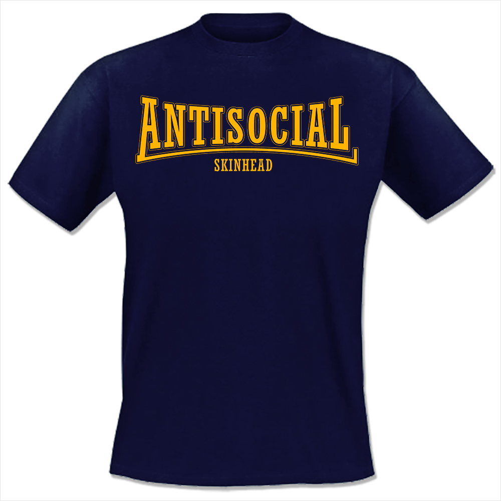Antisocial - Skinhead, T-Shirt, diff. col.
