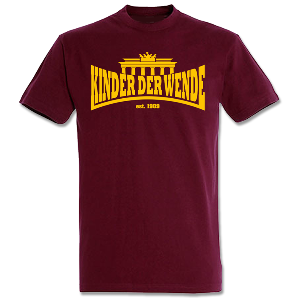 Kinder der Wende - Logo, T-Shirt bordeaux