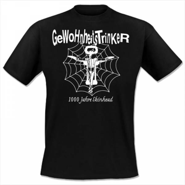 Gewohnheitstrinker - 1000 Jahre Skinhead, T-Shirt schwarz