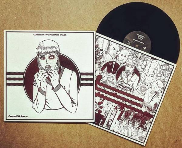 Conservative Military Image - Casual Violence, LP+Pin lim. 170 schwarz Lionheart Records Version