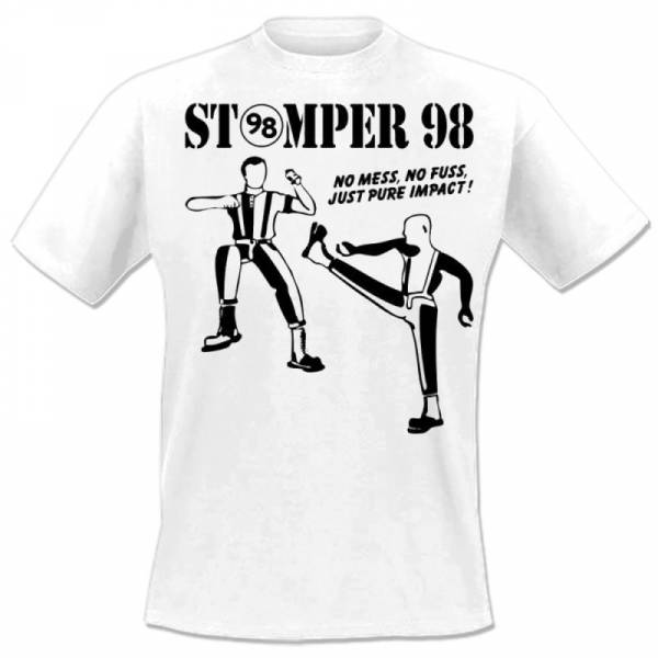 Stomper 98 - No mess, T-Shirt weiss