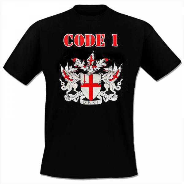 Code 1 - Logo, T-Shirt schwarz