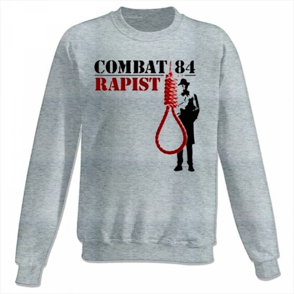 Combat 84 - Rapist, Sweatshirt grau melliert