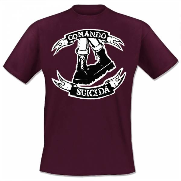 Comando Suicida - Boots, T-Shirt bordeaux
