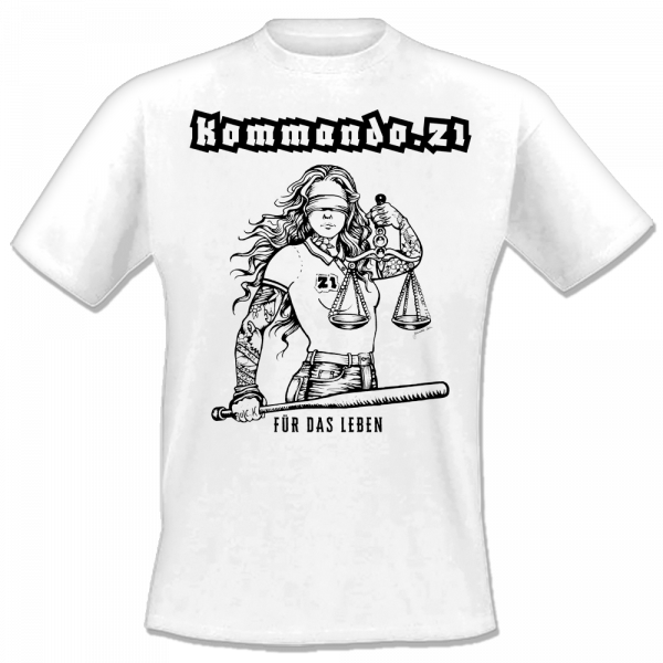 Kommando.21 - Für das Leben, T-Shirt weiss Kommando 21 VORBESTELLUNG