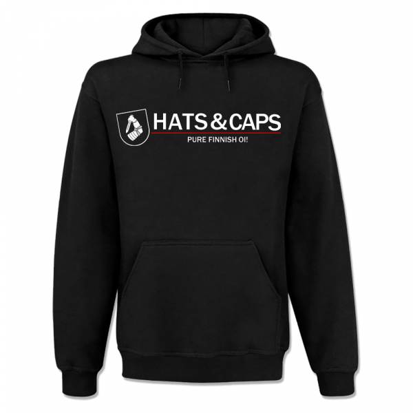 Hats & Caps - Wappen, Kapuzenpullover schwarz