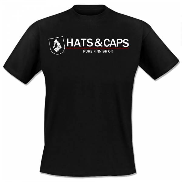 Hats & Caps - Wappen, T-Shirt schwarz