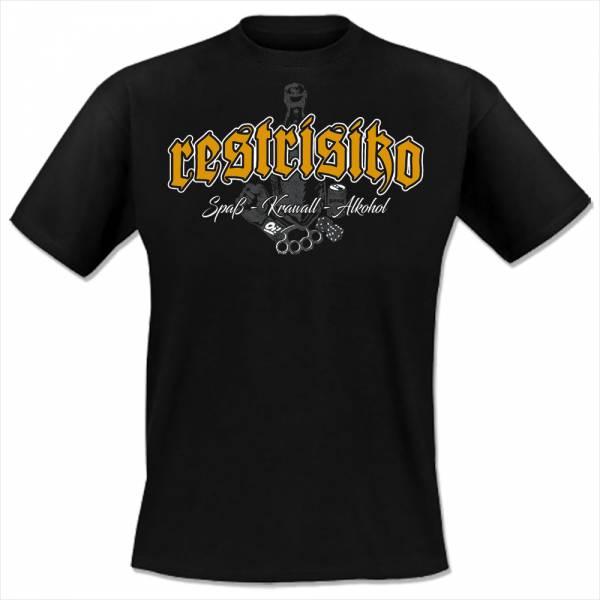 Restrisiko - Spass, Krawall & Alkohol, T-Shirt schwarz