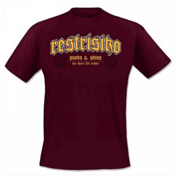 Restrisiko - We share the crown, T-Shirt bordeaux