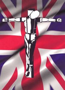 Crucified Skin - Union Jack, Aufkleber Crucified Skin - Union Jack, Aufkleber