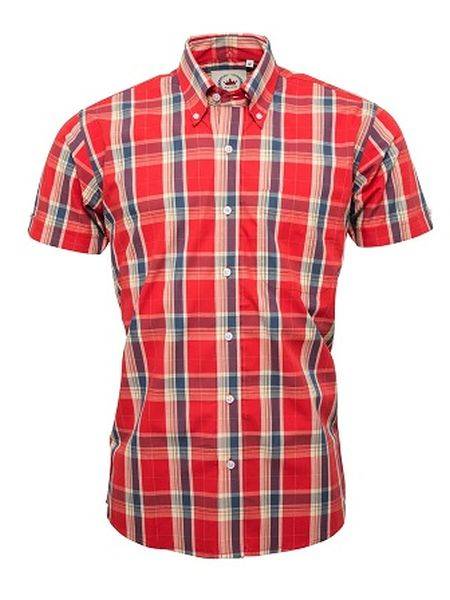 RELCO Clothing - Button Down Kurzärmel-Shirt CK37, verschiedene Größen