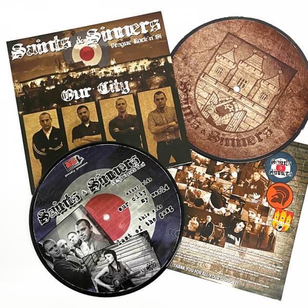 Saints & Sinners - Our City, 7" PICTURE lim. 50, Erstpressung BESCHÄDIGT!!!