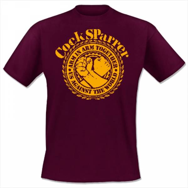 Cock Sparrer - Arm in arm, T-Shirt bordeaux