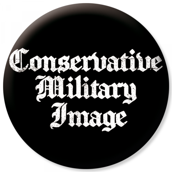 Conservative Military Image - Classic Logo, Button