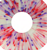 clear/weiß/rot/blau splatter