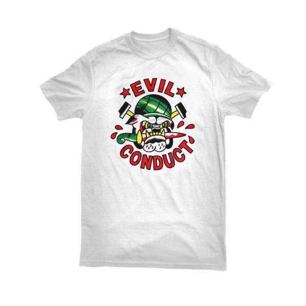 Evil Conduct - Bulldog, T-shirt weiss