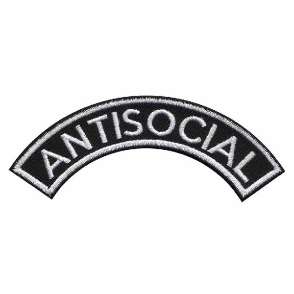 Antisocial gebogen, Aufnäher