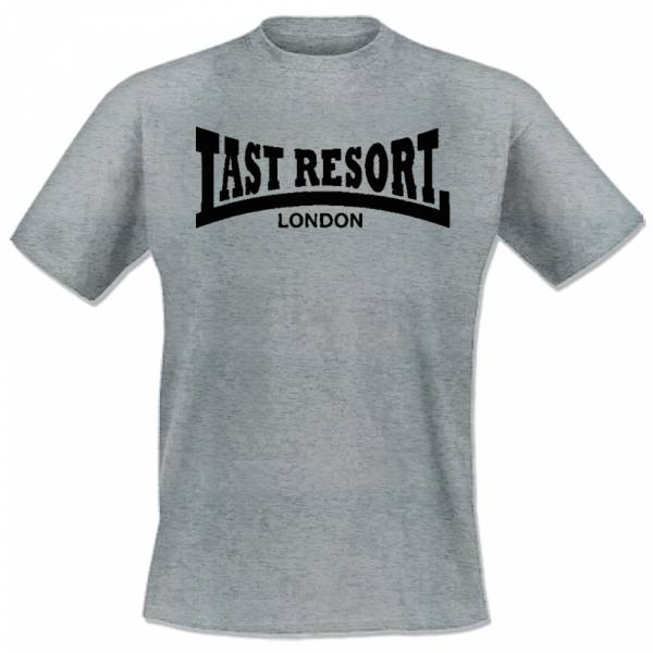 Last Resort - London, T-Shirt grau melliert
