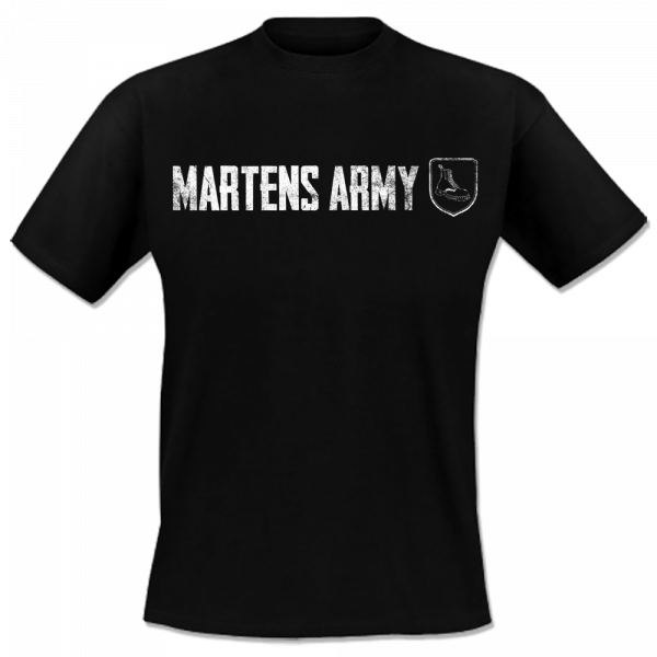 Martens Army - Wappen Logo, T-Shirt schwarz