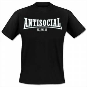 Antisocial - Skinhead, T-Shirt, verschiedene Farben (Weisser Druck) Antisocial - Skinhead, T-Shirt, verschiedene Farben (Weisser Druck)