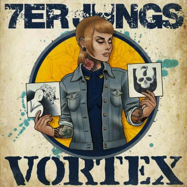 7er Jungs / Vortex - Skingirl, Poster 60 x 60 gefaltet