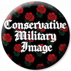 Conservative Military Image - Roses, Button Conservative Military Image - Roses, Button