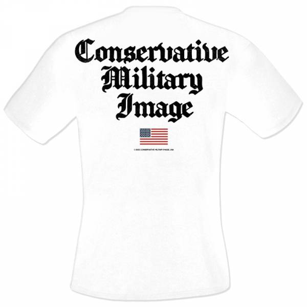 Conservative Military Image - Boots, T-shirt weiss