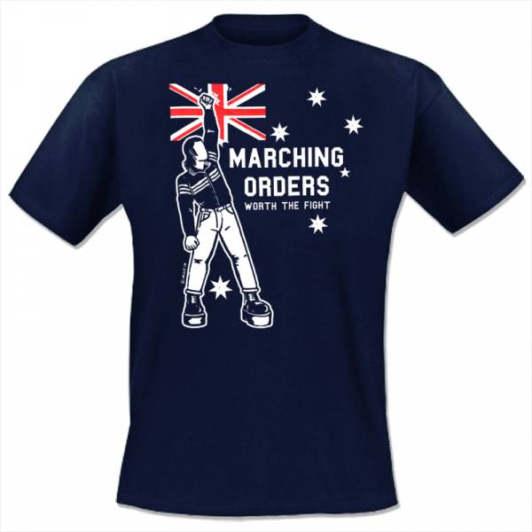 Marching Orders - Worth the fight, T-Shirt navy
