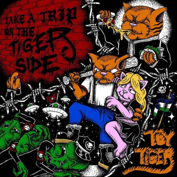 ToyTiger - Take a Trip on the Tiger Side, LP neon orange w/ black splatter