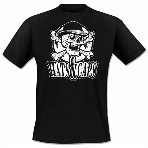 Hats & Caps - Logo, T-Shirt schwarz