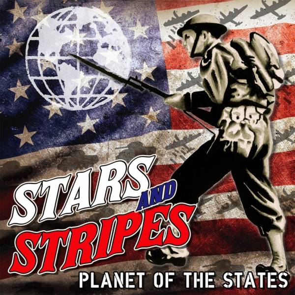 Stars And Stripes - Planet of the States, LP rot marmoriert ERSTPRESSUNG BESCHÄDIGT