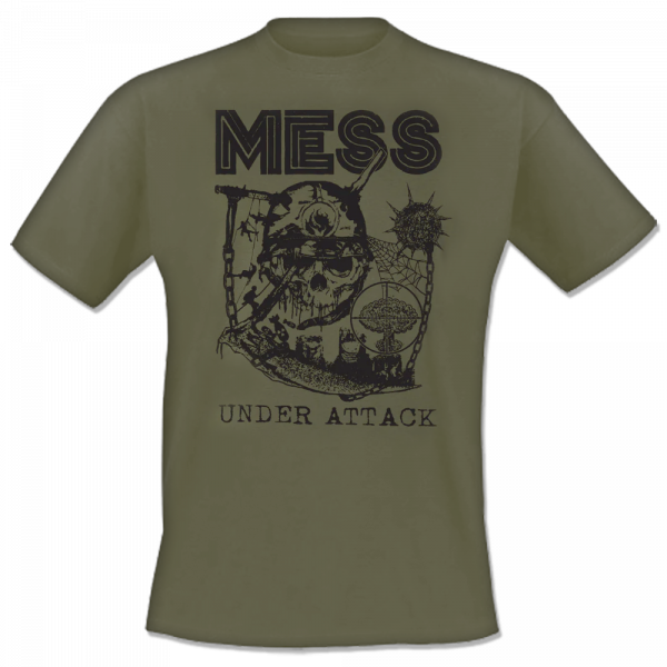 Mess - Under attack, T-Shirt oliv US Import