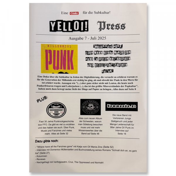 YellOi! Press No. 7, Fanzine A4 hoch