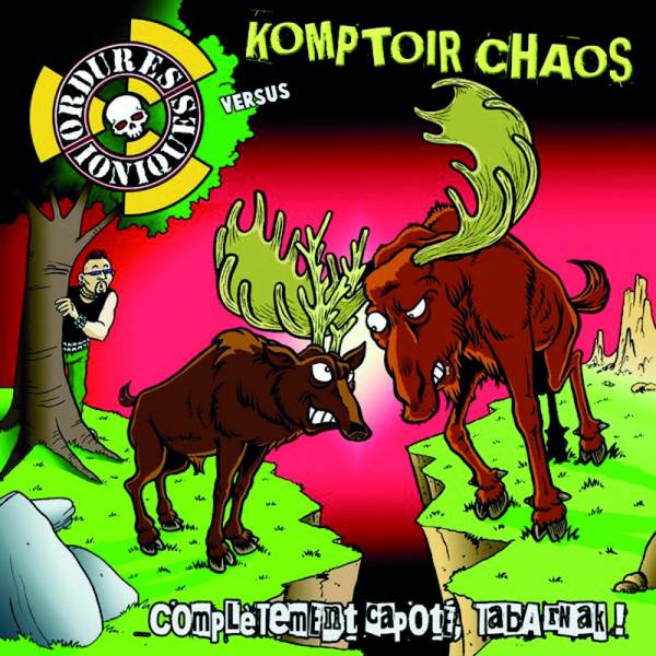 Komptoir Chaos / Ordures Ioniques - Complètement Capoté, 7" grün + CD Split